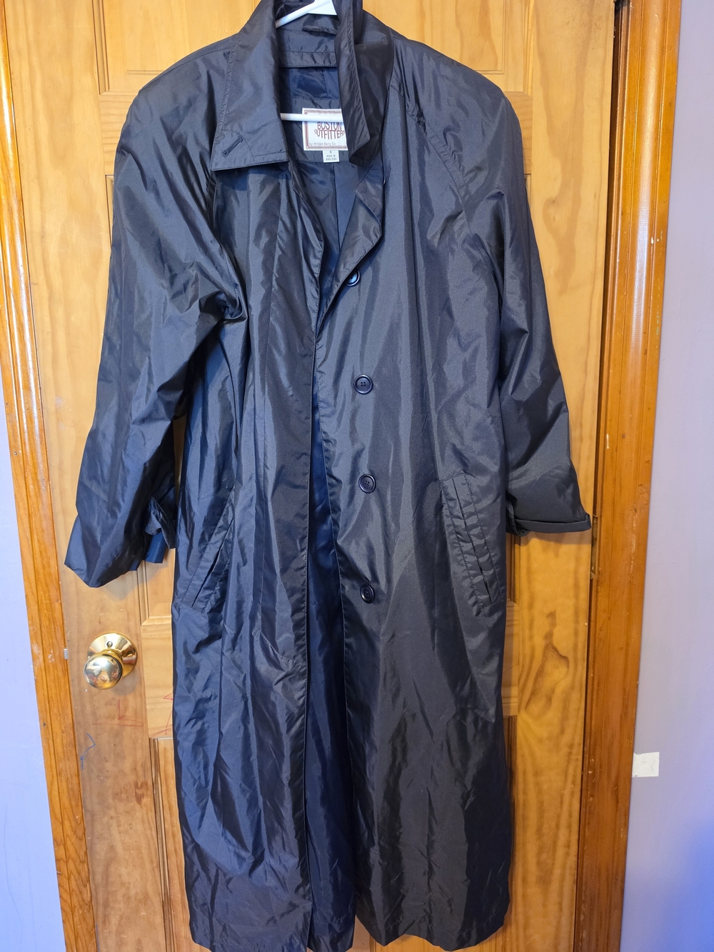 Black Long Raincoat